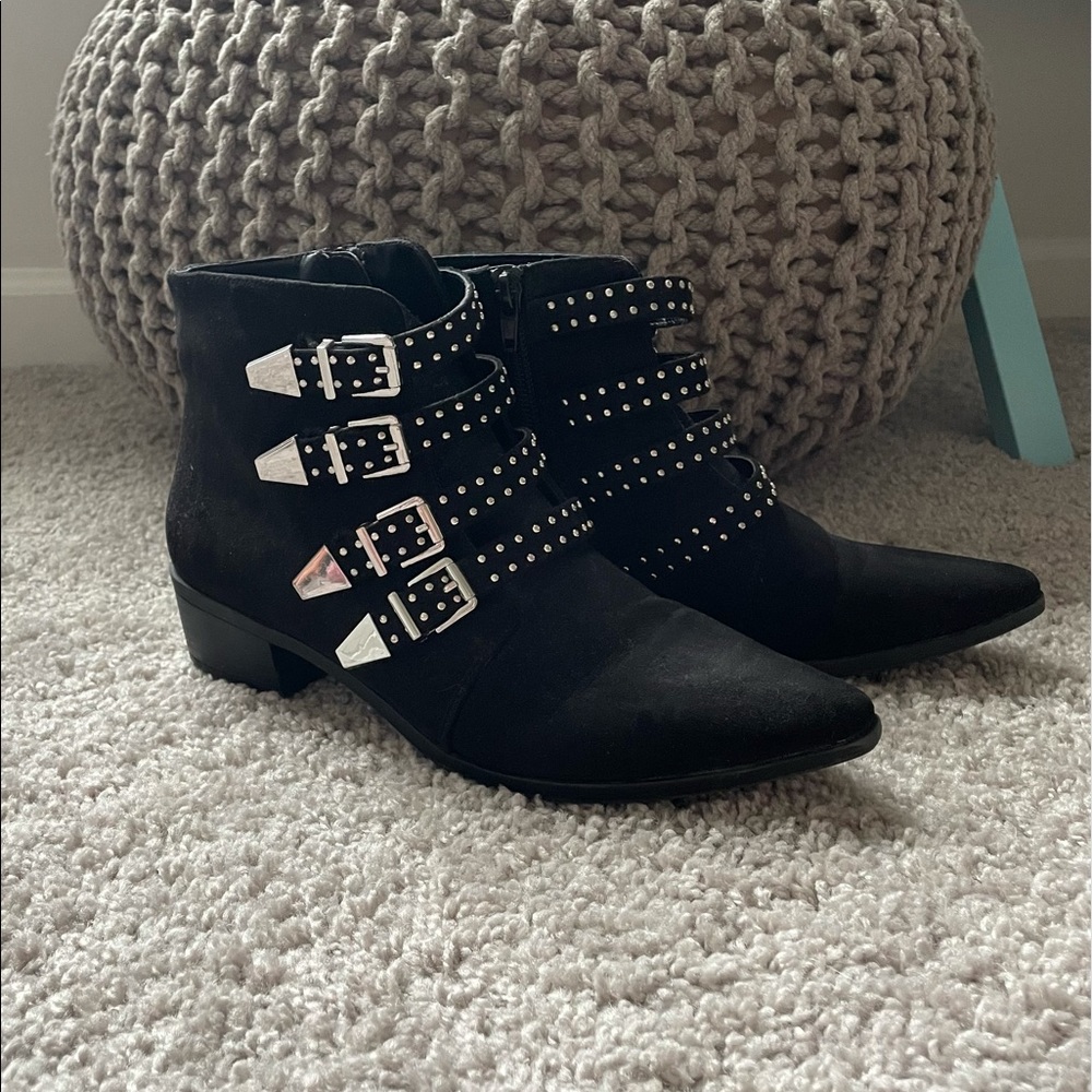 Express black studded booties